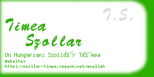 timea szollar business card